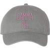 Gamma Phi Beta Mod Pigment Dyed Baseball Cap(Grey W/Pink Thread Color)