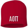Greekgear Alpha Omicron Pi AOII 8 Inch Beanie Red