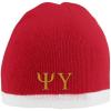 Greekgear Psi Upsilon Two Tone Knit Beanie Red/White