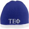 Greekgear Tau Epsilon Phi Two Tone Knit Beanie Purple/White