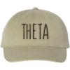 Kappa Alpha Theta Mod Pigment Dyed Baseball Cap(Khaki W/Black Thread Color)