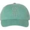 Kappa Delta Mod Pigment Dyed Baseball Cap(Seafoam W/White Thread Color)