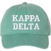Kappa Delta Pigment Dyed Baseball Cap(Sea Foam W/White Thread Color)