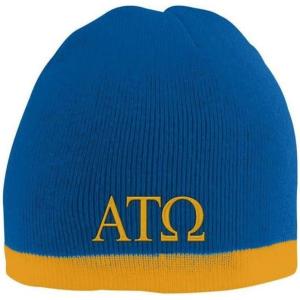 Alpha Tau Omega ATO Two Tone Knit Beanie Royal/Gold