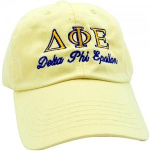 Delta Phi Epsilon DPHIE Script Cap(Yellow)