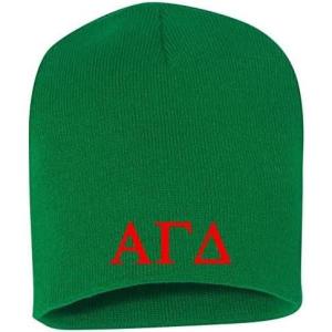 Greekgear Alpha Gamma Delta 8 Inch Beanie Kelly Green
