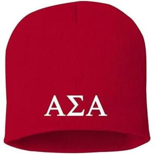 Greekgear Alpha Sigma Alpha ASA 8 Inch Beanie Red