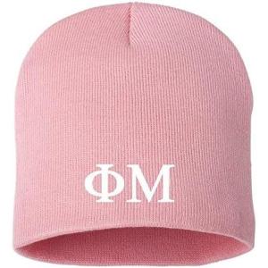 Greekgear Phi Mu 8 Inch Beanie Pink