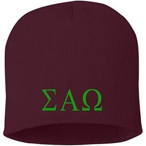 Greekgear Sigma Alpha Omega 8 Inch Beanie Maroon