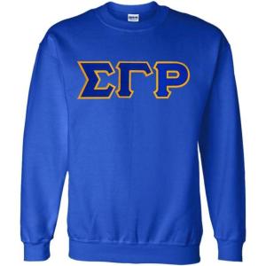 Greekgear Sigma Gamma Rho Lettered Crewneck(Royal Blue)