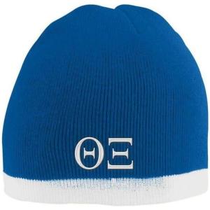 Greekgear Theta Xi Two Tone Knit Beanie Royal/White