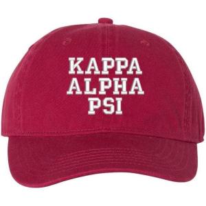 Kappa Alpha Psi Pigment Dyed Baseball Cap(Brick W/White Thread Color)