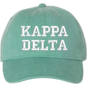 Kappa Delta Pigment Dyed Baseball Cap(Sea Foam W/White Thread Color)