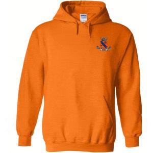 Kappa Delta Rho Crest – Shield Emblem Hooded Sweatshirt(Athletic Gold)