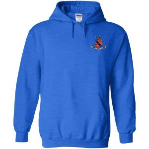 Kappa Delta Rho Crest – Shield Emblem Hooded Sweatshirt(Royal Blue)
