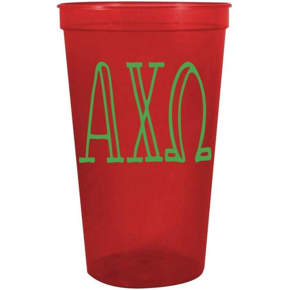 imageGreekgear Alpha Chi Omega Carson Stadium 22 Oz Cup Pack of 4 Red