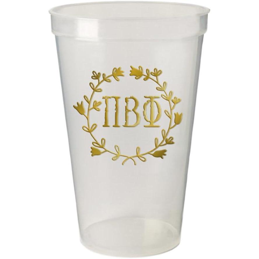imagePi Beta Phi Greek Wreath Giant Plastic Cup Set of 4