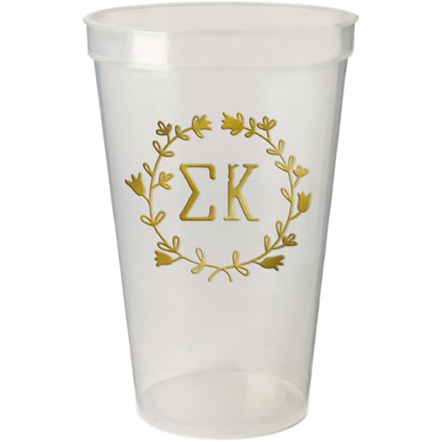 imageSigma Kappa Greek Wreath Giant Plastic Cup Set of 4