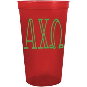 Greekgear Alpha Chi Omega Carson Stadium 22 Oz. Cup (Pack of 4) Red