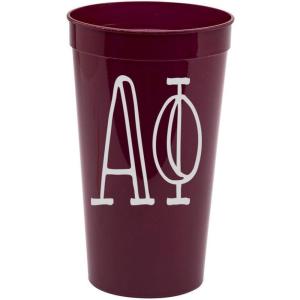 Greekgear Alpha Phi Carson Stadium 22 Oz. Cup (Pack of 4) Maroon