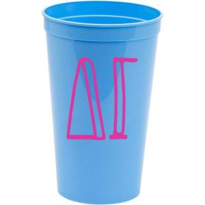 Greekgear Delta Gamma Carson Stadium 22 Oz. Cup (Pack of 4) Light Blue
