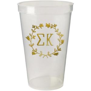 Sigma Kappa Greek Wreath Giant Plastic Cup Set of 4