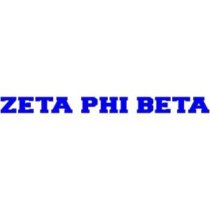 Zeta Phi Beta Long Window Sticker Royal Blue