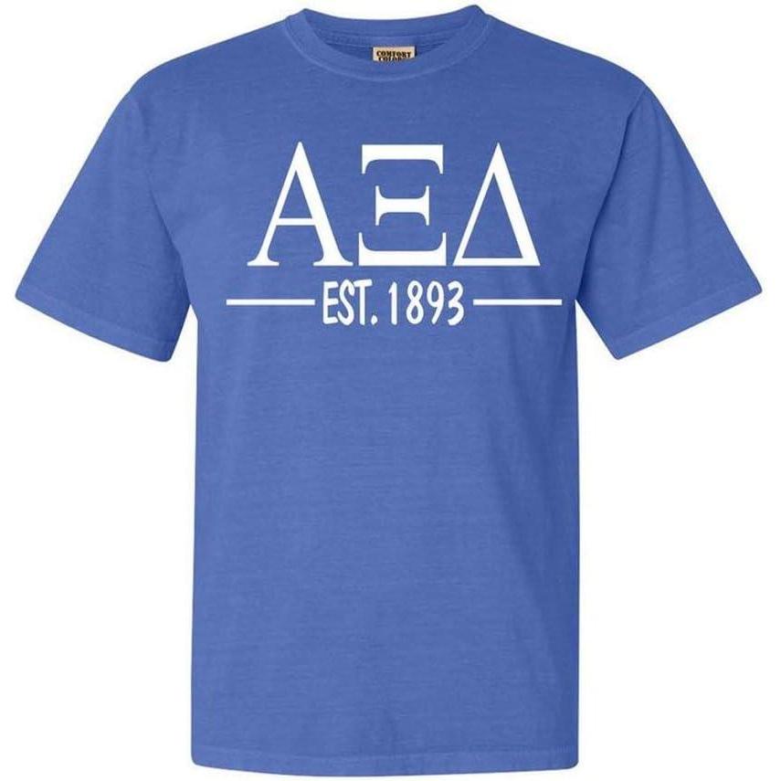 imageAlpha Xi Delta Custom Greek Lettered Short Sleeve TShirtFlo Blue