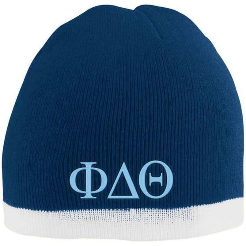 imagePhi Delta Theta Two Tone Knit Beanie NavyWhite