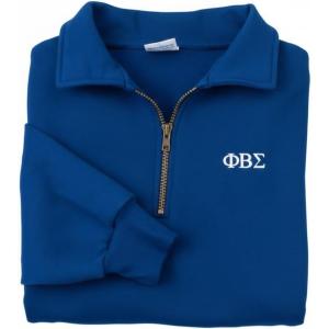 Greekgear Phi Beta Sigma Sweatshirt – Quarter Zip(Royal Blue)
