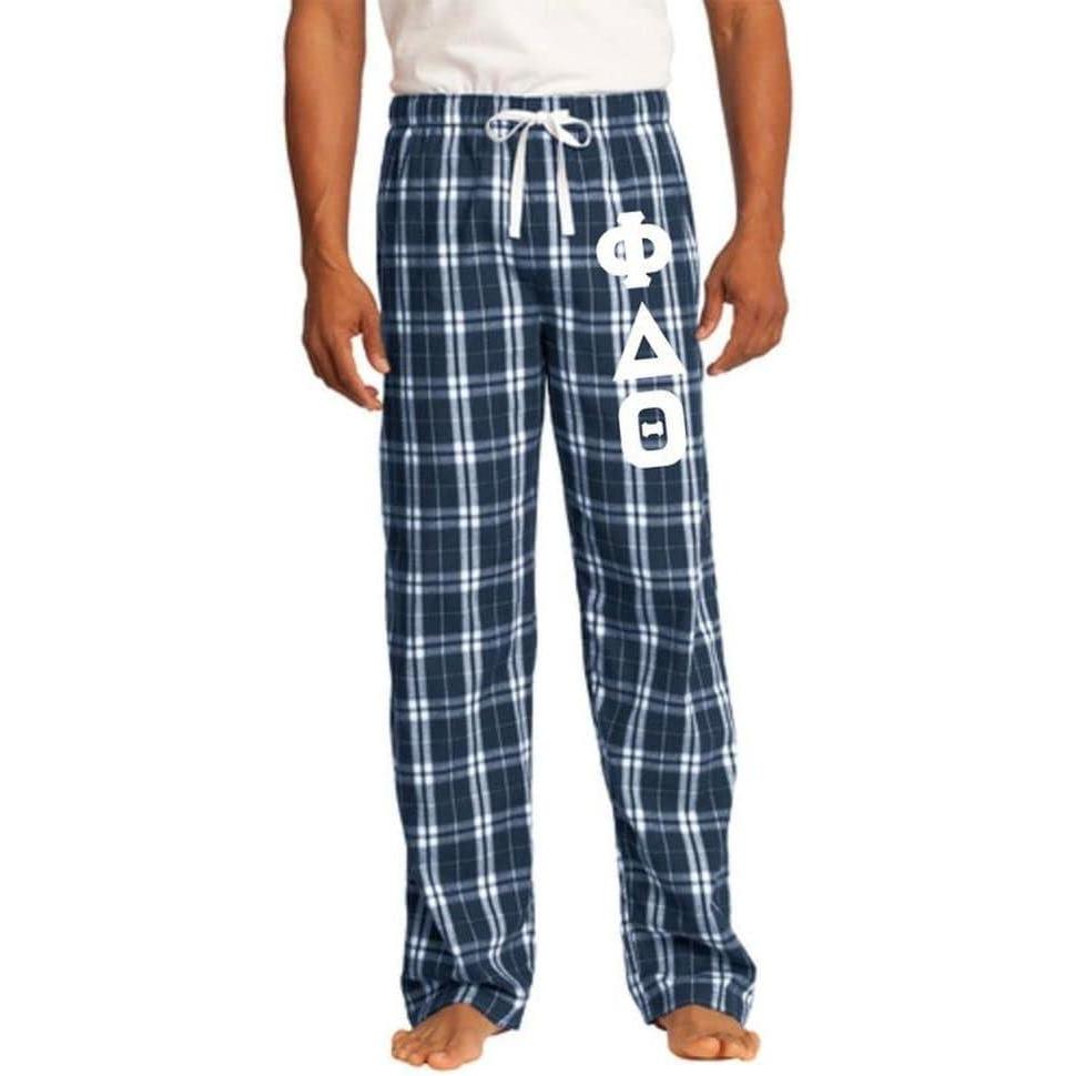 imageGreekgear Phi Delta Theta Flannel Plaid Pant PJsNavy Blue