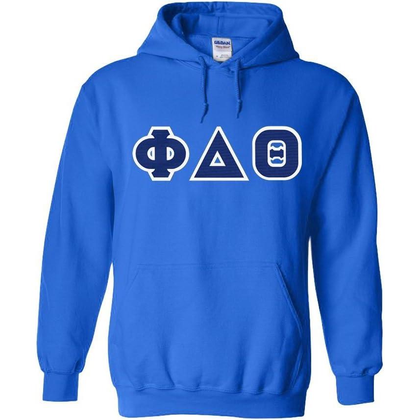 imageGreekgear Phi Delta Theta Lettered Hooded SweatshirtRoyal Blue