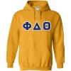 Greekgear Phi Delta Theta Lettered Hooded Sweatshirt(Athletic Gold)