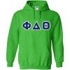 Greekgear Phi Delta Theta Lettered Hooded Sweatshirt(Irish Green)
