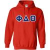 Greekgear Phi Delta Theta Lettered Hooded Sweatshirt(Orange)