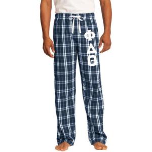 Greekgear Phi Delta Theta Flannel Plaid Pant – PJ’s(Navy Blue)