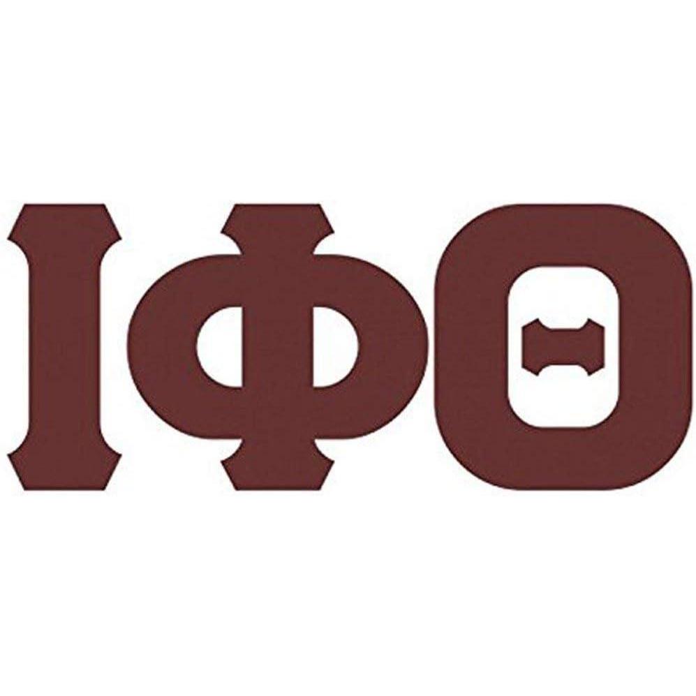 imageIota Phi Theta Big Greek Letter Window Sticker Decal 12 Inches BrownBrown