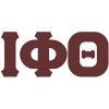 Iota Phi Theta Big Greek Letter Window Sticker Decal 12 Inches Brown(Brown)
