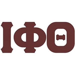Iota Phi Theta Big Greek Letter Window Sticker Decal 12 Inches Brown(Brown)