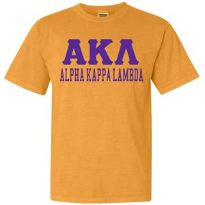 Alpha Kappa Lambda Greek Heavyweight T-Shirt(Citrus)