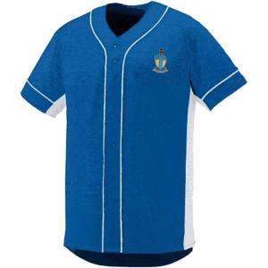 Alpha Tau Omega ATO Fraternity Crest Slugger Baseball Jersey(Royal/White)