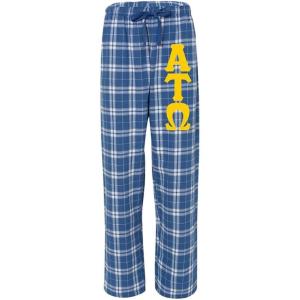 Alpha Tau Omega ATO Pajamas Flannel Pant(Royal/Silver)