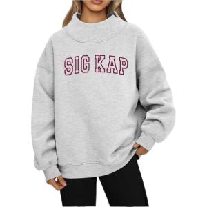 Sigma Kappa Varsity Lightweight Mockneck Sweatshirt