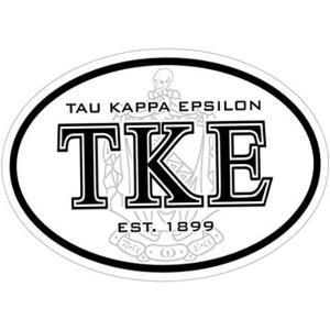 Tau Kappa Epsilon TKE Oval Crest Bumper Sticker