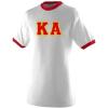 Kappa Alpha Lettered Ringer Shirt(White/Red)