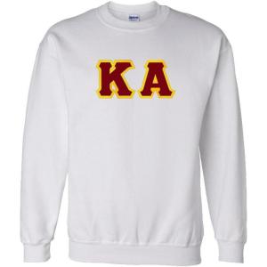 Kappa Alpha Lettered Crewneck(White)