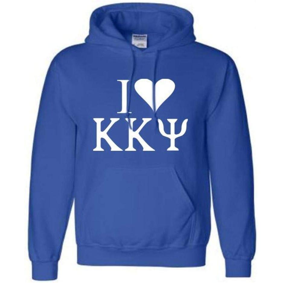 imageKappa Kappa Psi I Love hoodieRoyal Blue