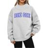 Greekgear Delta Gamma Lightweight Varsity Mockneck Sweatshirt