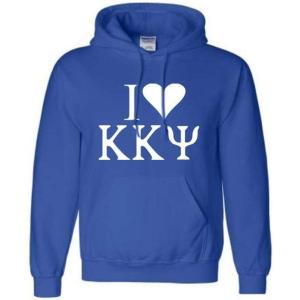 Kappa Kappa Psi I Love hoodie(Royal Blue)