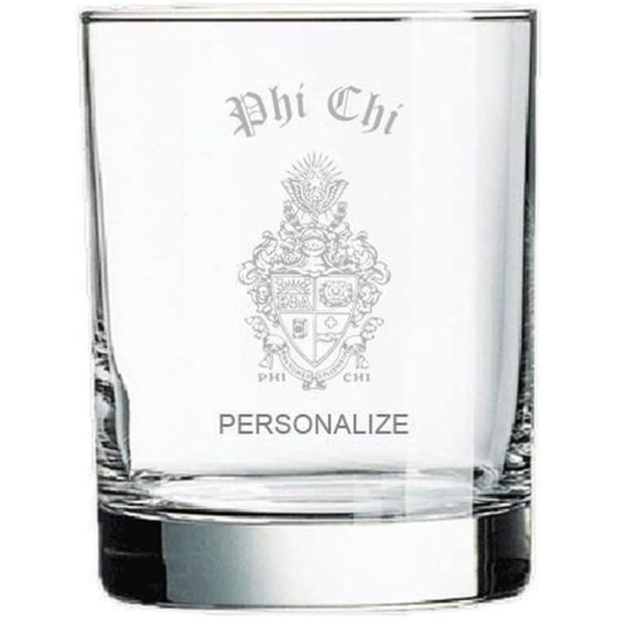 imageGreekgear Phi Chi Old Style Glass Transparent